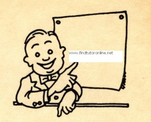 Happy businessman pointing at blank chart